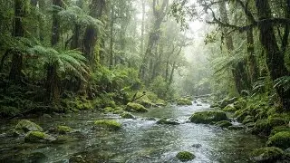 8 Hours Mountain River Stream | Relaxing Running Water & Forest Birds for Deep Sleep & Study