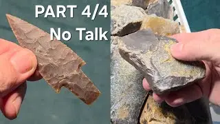 2211 - Part 4/4 - No Talk - Rock to Point (KRF) Knife River Flint #flintknapping 