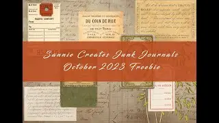Sannie Creates Junk Journal Freebies : October 2023 Ko-fi store