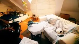 Star Wars-The Force Awakens:  Giant X-Wing Drone Catchers Fire and Crashes Almost in My Livingroom