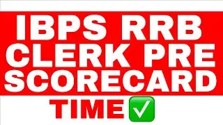 IBPS RRB CLERK PRE SCORECARD