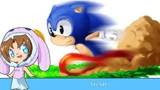 Fanart - Game characters: Sonic The Hedgehog[photoshop] speedart