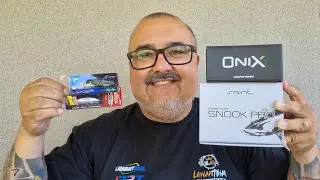 Carretilhas Snook pro e Onix, iscas Inna 50 e Lori Laker. Universo Fishing 