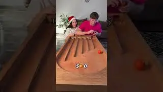 Let's play with what's left over from the New Year's table 🍊😅 #playing #newyear #gamesfortwo #boa...