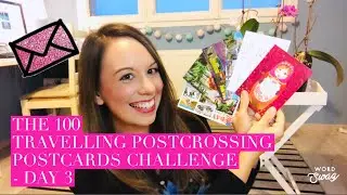 Day 3 - the 100 travelling POSTCROSSING postcards - Sept 28