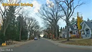 Driving around Windsor Park Neighborhood, Edmonton, AB, 🇨🇦