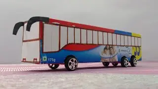 How to make a bus with colgate box - mini bus - Build a Electric toothpaste box bus DIY