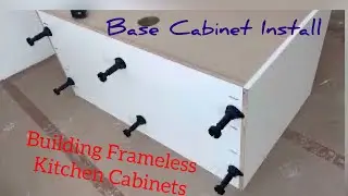The Install of Adjustable Legs for a Kitchen Cabinet Build