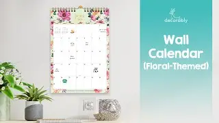 Plan Your Days with Elegance with these Floral-Themed 2024 Wall Calendar! 🌸📆