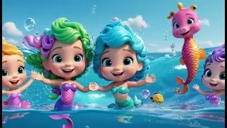 Mermaids Splashing in the Sea 🧜&zwj;♀️🌊 | Fun Underwater Adventure Song for Kids | Magical Nursery Rhyme