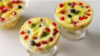 Fruit Custard Recipe /Mixed Fruit Custard /Healthy Drink /Fruit Salad with Custard 👆