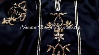 رشمة خفيفة وساهلة بالعقيق المهرس للمبتدئات hand Embroidery beads embroider الفديو على قناتي