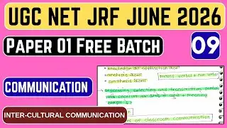 09 inter cultural Communication | Types of Group | Free Batch | UGC NET Paper 1 | UGC NET June 2026