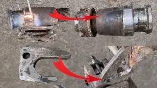 Reviving a Damaged Trailer Hook 🔧 Restored to Full Strength welding and lathe machine works