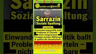 #Einwanderung #Integration #Soziale #Spaltung #Kriminalit&auml;t #Bildung #Resilienz #sarrazin #migration