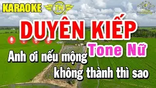 Duyên Kiếp Karaoke Tone Nữ ( Bm ) Nhạc Sống Dễ Hát | Trọng Hiếu
