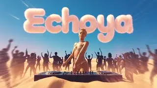 ECHOYA - NEON HORIZON - (Official Techno EDM Music Video 2025) | AI Cinematic