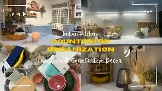 Indian Kitchen Countertop Organisation 2025|Functional and Aesthetic Decor Ideas|Mini Kitchen Haul 🌿