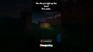 When you tell bro to light up the base #minecraft #cleargaming #ytshorts #memes #edit
