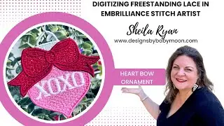 Heart Bow Suncatcher Freestanding Lace Video Tutorial