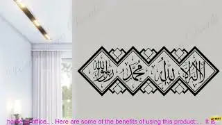 1005002041953152 Kalima With Border Islamic Wall Stickers Dua Quran Art Home Decor For