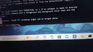 How to change color on cmd