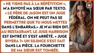 « Ne viens pas à la répétition », m'a envoyé ma sœur par texto. « Le père de jason est...