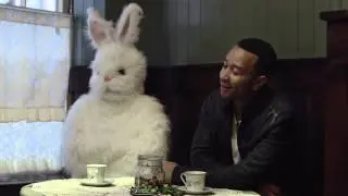 John Legend gets UNREAL with the Easter Bunny