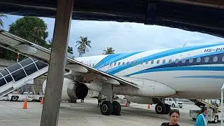 Bangkok Air a319-132 HS-PPS Take off from bangkok bkk to samui usm