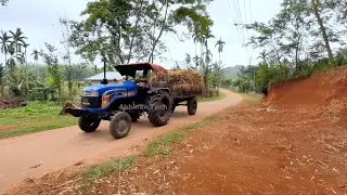 Tractor climbing uphill in full speed || 45hp ACE 450NG Tractor towing Trailer / Trolley || Assam ||