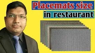 Placemats Size In Restaurant || table mats size || Food and beverage service