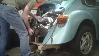 Installing an Alfa Romeo boxer engine into a VW beetle