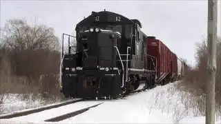 Wabash Central WBCR 12 creeps through the snow