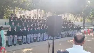This is not a morning Assembly or an Anthem of the school. Students performing in Cultural program
