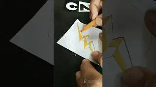 Making Flash⚡ Logo| Movie Character logo | Kids depiction #craft #Flashlogo #logos