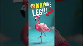 Why Can Flamingos Stand on One Leg for Hours? 🤔 #FunFact #shorts
