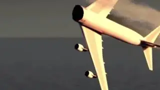 TWA flight 800 crash animation (With real sound)