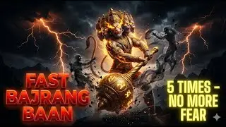 Fast Bajrang Baan  (5 Times) - हर संकट का समाधान-भूत-प्रेत और डर को भगाये | RMOVE Negative Energy