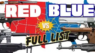 RED AMERICA vs BLUE AMERICA - Who Owns More Guns? Complete List