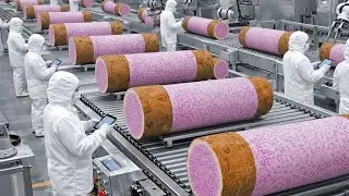 Inside a Modern Pringles Factory, from Whole Taro Roots to Stacked Fried Taro Chips (Full Process)