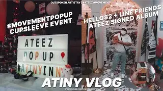 ATINY VLOG | ATEEZ NYC MOVEMENT CUPSLEEVE EVENT + HELLO82 ATEEZ SIGNED ALBUMS AT LINE FRIENDS NYC