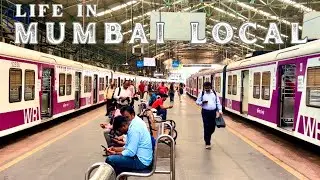 Life In Mumbai Local {Cinematic 4K} | Mumbai Suburban Railways | Mumbai City Life