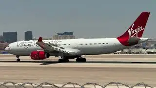 Virgin Atlantic Airbus A330-343 lands at Las Vegas | G-VLUV