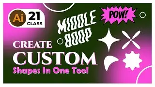 Adobe Illustrator Beginner Training || Create Custom Shapes In One Tool || Class - 21 ||Urdu/Hindi