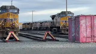UP 6367 and other locomotives at Milpitas, CA