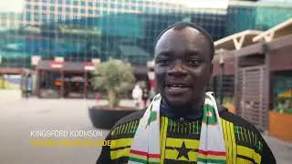Ghana delivery drivers celebrate world cup win