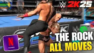 How to Use The Rock PERFECTLY — All Moves Explained | WWE 2K25 Android 🔥