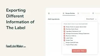 How to Export Custom Information from Your Food Label | FoodLabelMaker Tutorial