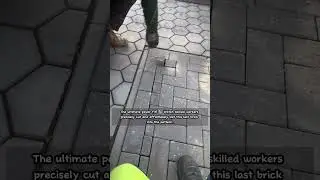 Paving Perfection! Watch This Paver Slide Perfectly Into Place 🤯🧱 #Satisfying #shortsfeed