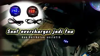 Pasang voltmeter aki pada motor || agar tahu saat overcharger